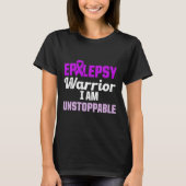 Epilepsy Awareness Epileptic Warrior Survivor 15  T-shirt (Voorkant)