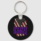 Epilepsy Awareness Epileptic Warrior Survivor 17 Sleutelhanger (Voorkant)