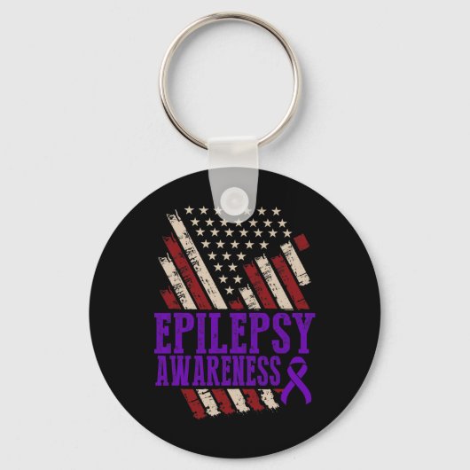 Epilepsy Awareness Epileptic Warrior Survivor 17  Sleutelhanger (Voorkant)
