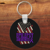 Epilepsy Awareness Epileptic Warrior Survivor 17  Sleutelhanger (Voorkant)