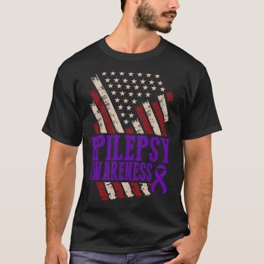 Epilepsy Awareness Epileptic Warrior Survivor 17  T-shirt (Voorkant)