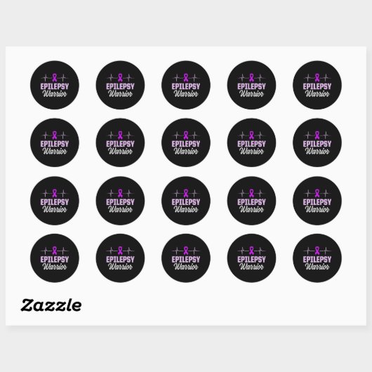 Epilepsy Awareness Epileptic Warrior Survivor 18  Ronde Sticker (Vel)