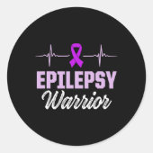 Epilepsy Awareness Epileptic Warrior Survivor 18  Ronde Sticker (Voorkant)