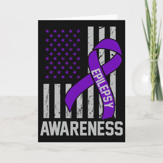 Epilepsy Awareness Epileptic Warrior Survivor 19  Kaart (Voorkant)