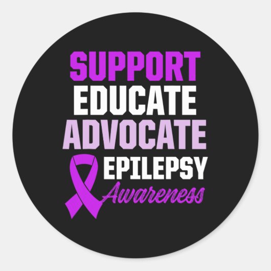 Epilepsy Awareness Epileptic Warrior Survivor 1 Ronde Sticker (Voorkant)