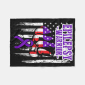 Epilepsy Awareness Epileptic Warrior Survivor 22  Fleece Deken (Voorkant (Horizontaal))