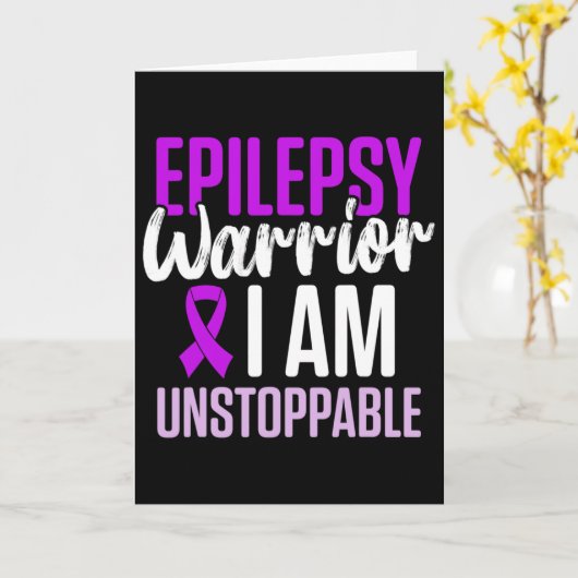 Epilepsy Awareness Epileptic Warrior Survivor 23  Kaart (Gele Bloem)