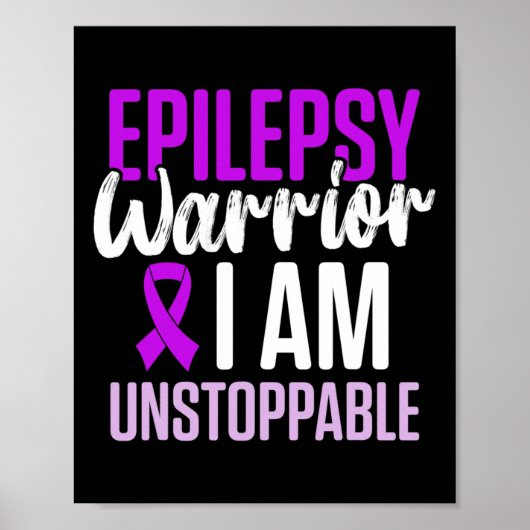 Epilepsy Awareness Epileptic Warrior Survivor 23 Poster (Voorkant)