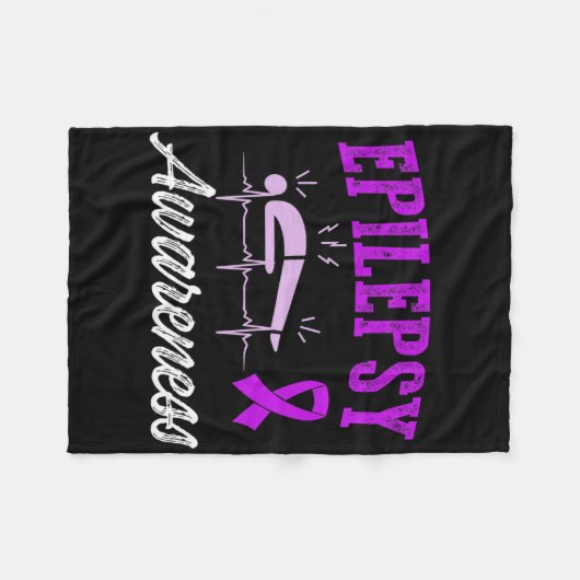Epilepsy Awareness Epileptic Warrior Survivor 25  Fleece Deken (Voorkant (Horizontaal))