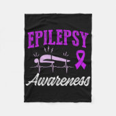 Epilepsy Awareness Epileptic Warrior Survivor 25  Fleece Deken (Voorkant)