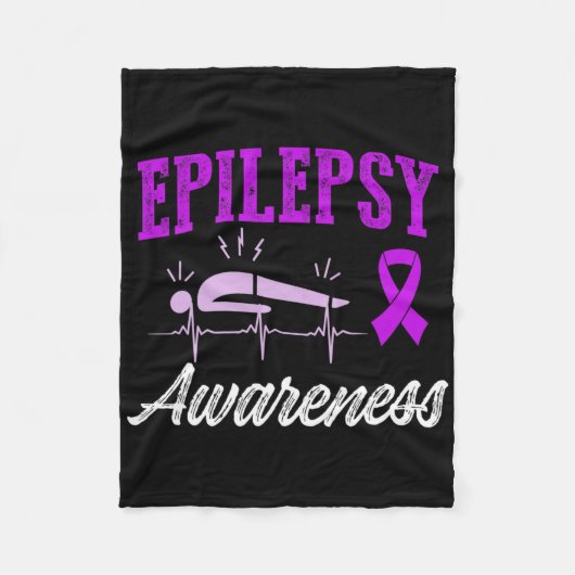 Epilepsy Awareness Epileptic Warrior Survivor 25  Fleece Deken (Voorkant)