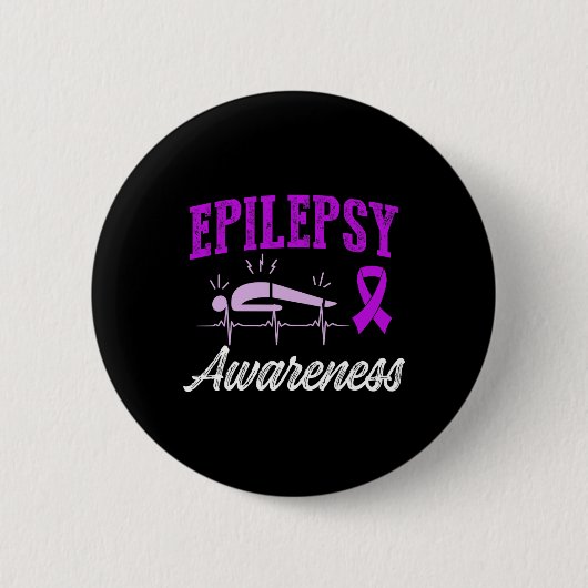Epilepsy Awareness Epileptic Warrior Survivor 25  Ronde Button 5,7 Cm (Voorkant)