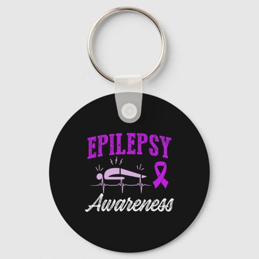 Epilepsy Awareness Epileptic Warrior Survivor 25 Sleutelhanger (Voorkant)