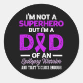 Epilepsy Awareness Epileptic Warrior Survivor 26 Ronde Sticker (Voorkant)