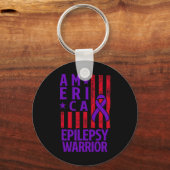 Epilepsy Awareness Epileptic Warrior Survivor 28  Sleutelhanger (Voorkant)