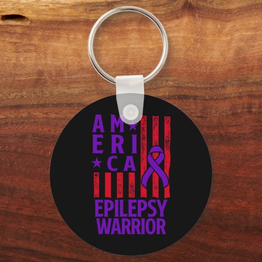 Epilepsy Awareness Epileptic Warrior Survivor 28 Sleutelhanger (Voorkant)