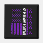 Epilepsy Awareness Epileptic Warrior Survivor 29  Magneet (Voorkant)