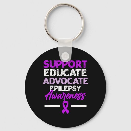 Epilepsy Awareness Epileptic Warrior Survivor 2 Sleutelhanger (Voorkant)
