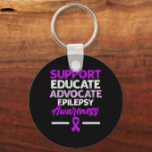 Epilepsy Awareness Epileptic Warrior Survivor 2 Sleutelhanger (Voorkant)