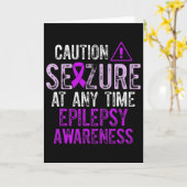 Epilepsy Awareness Epileptic Warrior Survivor 5 Kaart (Gele Bloem)