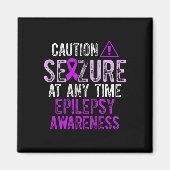 Epilepsy Awareness Epileptic Warrior Survivor 5 Magneet (Voorkant)