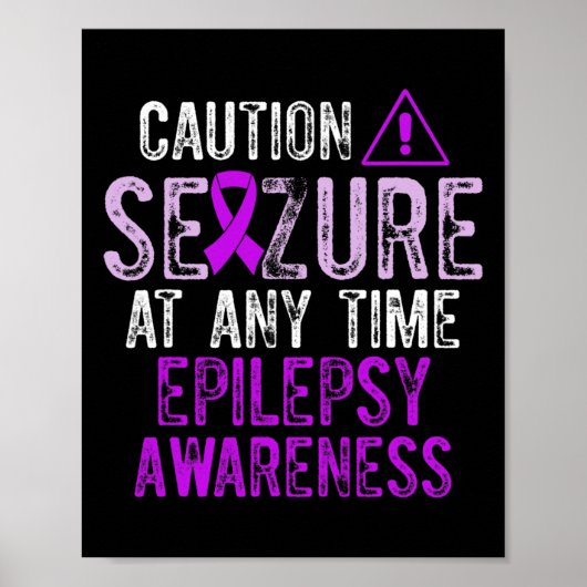 Epilepsy Awareness Epileptic Warrior Survivor 5 Poster (Voorkant)