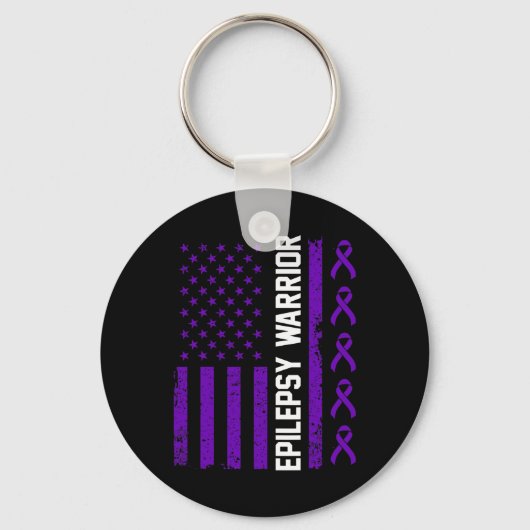 Epilepsy Awareness Epileptic Warrior Survivor 7  Sleutelhanger (Voorkant)