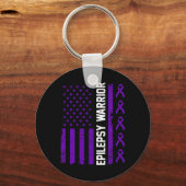 Epilepsy Awareness Epileptic Warrior Survivor 7  Sleutelhanger (Voorkant)