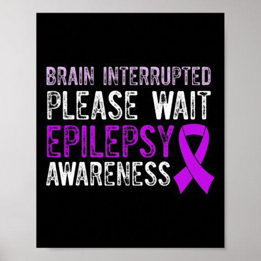 Epilepsy Awareness Epileptic Warrior Survivor 9 Poster (Voorkant)