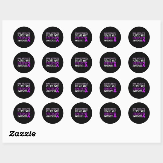 Epilepsy Awareness Epileptic Warrior Survivor 9 Ronde Sticker (Vel)