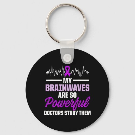 Epilepsy Awareness Epileptic Warrior Survivor  Sleutelhanger (Voorkant)