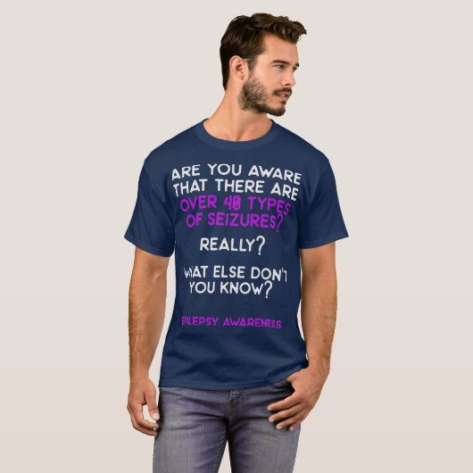 Epilepsy Awareness Epileptic Warrior T-shirt (Voorkant volledig)
