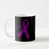 Epilepsy Awareness Fight Hope Cure Ribbon Purple  Koffiemok (Links)