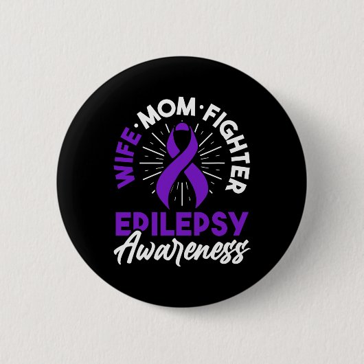 Epilepsy Awareness Fun Epileptic Warrior S Ronde Button 5,7 Cm (Voorkant)