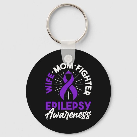 Epilepsy Awareness Fun Epileptic Warrior S Sleutelhanger (Voorkant)