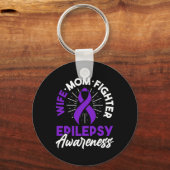 Epilepsy Awareness Fun Epileptic Warrior S Sleutelhanger (Voorkant)