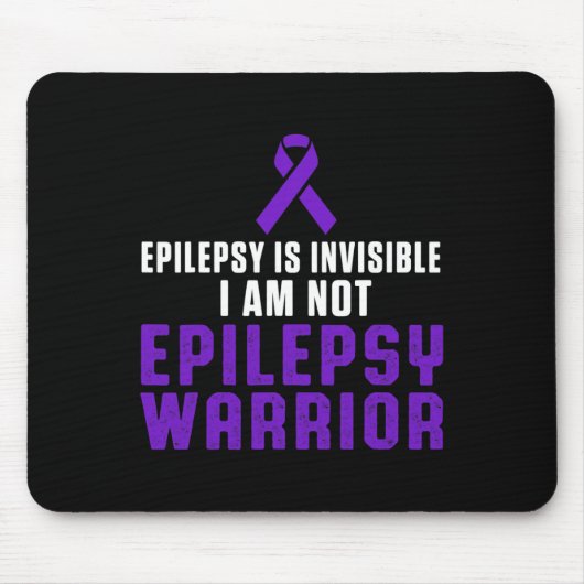 Epilepsy Awareness Fun Healthcare Epileptic Warrio Muismat (Voorkant)