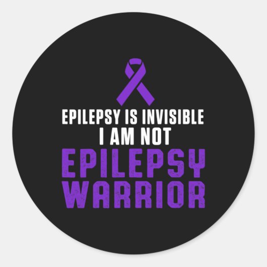 Epilepsy Awareness Fun Healthcare Epileptic Warrio Ronde Sticker (Voorkant)