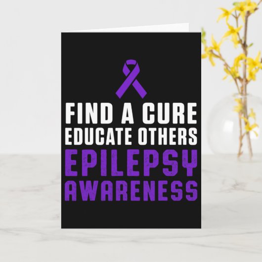 Epilepsy Awareness Fun Healthy Epileptic Warrior S Kaart (Gele Bloem)