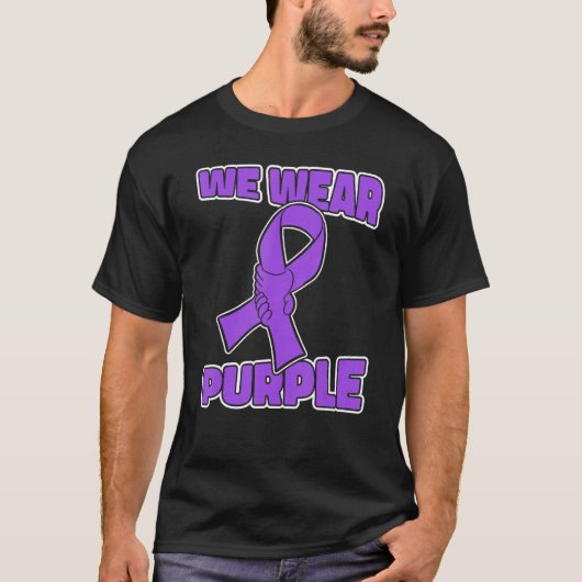 Epilepsy Awareness Great Purple Ribbon  Epilepsy A T-shirt (Voorkant)