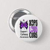 Epilepsy Awareness Hope Love Cure Ronde Button 5,7 Cm (Voorkant /achterkant)