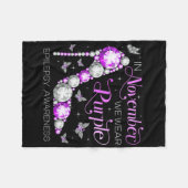 Epilepsy Awareness In November We Wear Purple Butt Fleece Deken (Voorkant (Horizontaal))