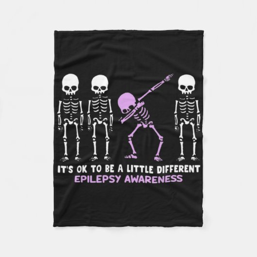Epilepsy Awareness It's Ok To Be A Little Differen Fleece Deken (Voorkant)