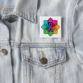 Epilepsy Awareness Matts Petals Vierkante Button 5,1 Cm (In situ)