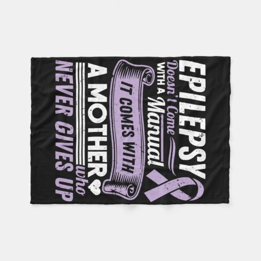 Epilepsy Awareness Mom Doesn't Come With A Manual  Fleece Deken (Voorkant (Horizontaal))