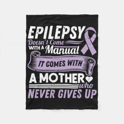 Epilepsy Awareness Mom Doesn't Come With A Manual  Fleece Deken (Voorkant)
