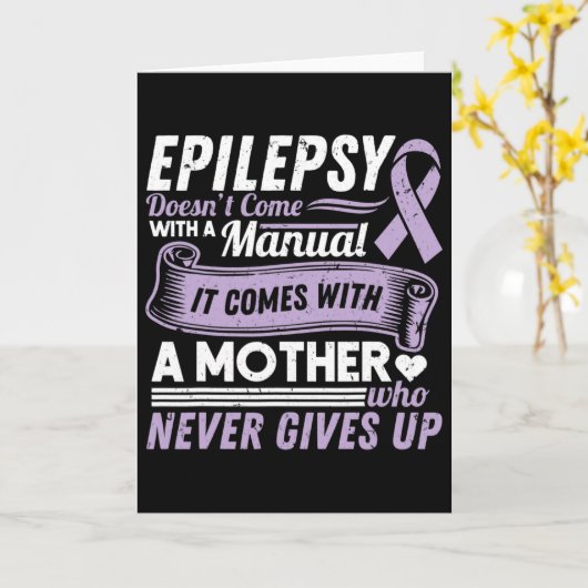 Epilepsy Awareness Mom Doesn't Come With A Manual Kaart (Gele Bloem)