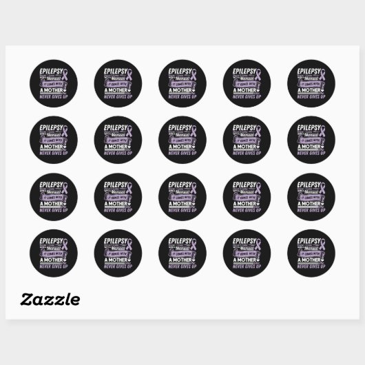 Epilepsy Awareness Mom Doesn't Come With A Manual Ronde Sticker (Vel)