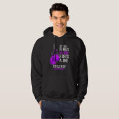Epilepsy Awareness Month Glove Paars Ribbon Hoodie (Voorkant volledig)
