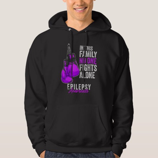Epilepsy Awareness Month Glove Paars Ribbon Hoodie (Voorkant)